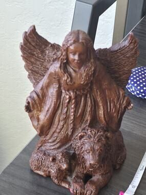 Harmony Angel Statue w/ Lion & Lamb Vintage 90's resin Limited Edition 1422/2500